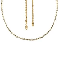 10K Yellow Gold 1.5mm Rope Chain Necklace 22 Inches 1.40 Grams 13 10K Yellow Gold 1.5mm Rope Chain Necklace 22 Inches 1.40 Grams -Jewelry store 7573676 4