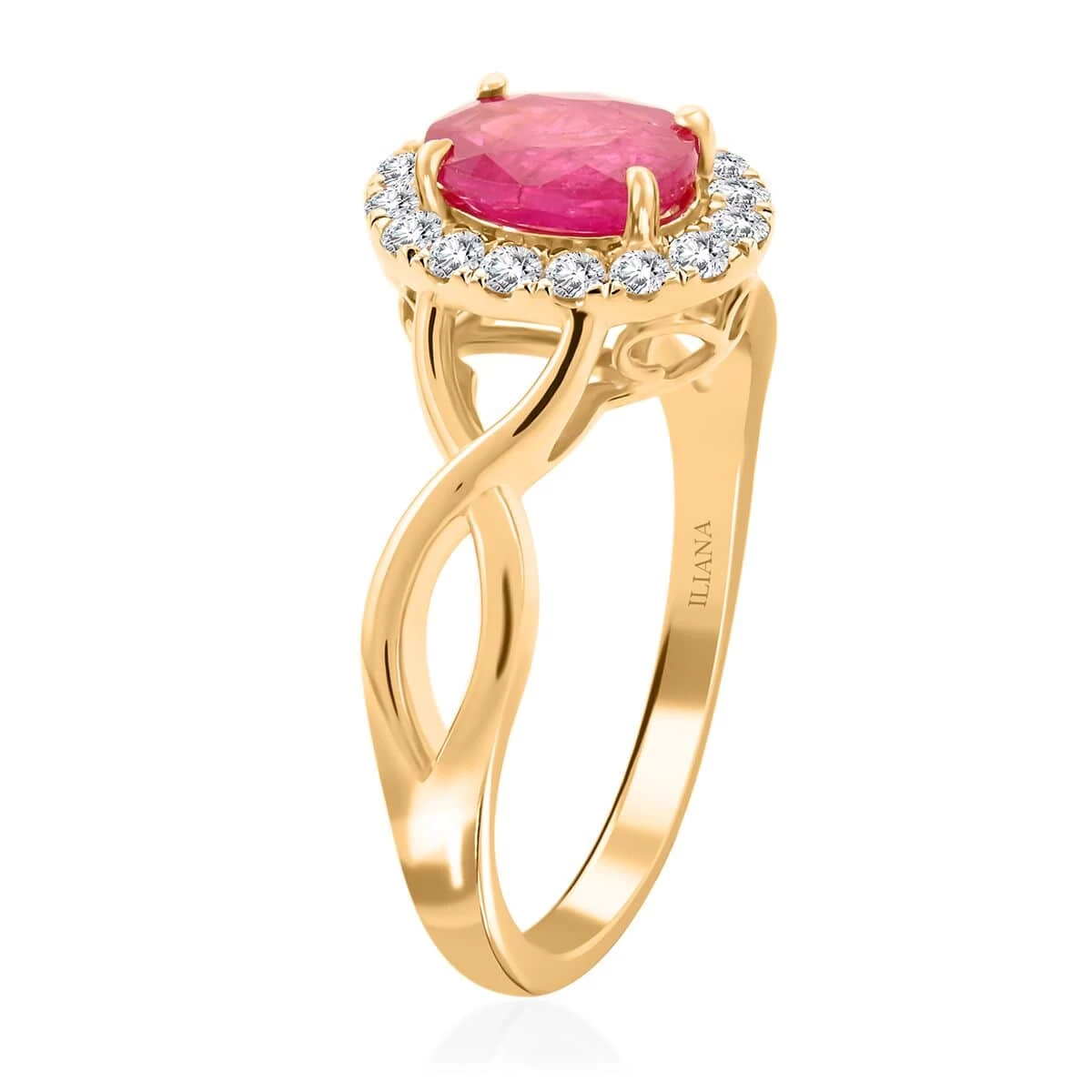 Certified & Appraised Iliana 18K Yellow Gold AAA Mozambique Ruby And G-H SI Diamond Infinity Shank Ring 4.05 Grams 1.25 Ctw (Del. In 7-10 Days) 6 Certified & Appraised Iliana 18K Yellow Gold AAA Mozambique Ruby And G-H SI Diamond Infinity Shank Ring 4.05 Grams 1.25 Ctw (Del. In 7-10 Days) - Image 4