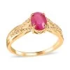 Certified & Appraised Luxoro 14K Yellow Gold AAA Mozambique Ruby And G-H I2 Diamond Ring 1.50 Ctw (Del. In 7-10 Days) 1 Certified & Appraised Luxoro 14K Yellow Gold AAA Mozambique Ruby And G-H I2 Diamond Ring 1.50 Ctw (Del. In 7-10 Days) -Jewelry store 7574311