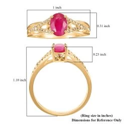 Certified & Appraised Luxoro 14K Yellow Gold AAA Mozambique Ruby And G-H I2 Diamond Ring 1.50 Ctw (Del. In 7-10 Days) -Jewelry store 7574311 4
