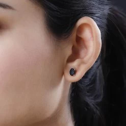 London Blue Topaz Solitaire Stud Earrings In Platinum Over Sterling Silver 1.85 Ctw -Jewelry store 7574367 2