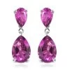 Radiant Orchid Quartz (Triplet) Drop Earrings In Platinum Over Sterling Silver 8.75 Ctw -Jewelry store 7574600