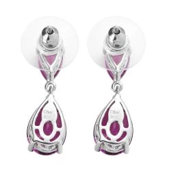 Radiant Orchid Quartz (Triplet) Drop Earrings In Platinum Over Sterling Silver 8.75 Ctw 10 Radiant Orchid Quartz (Triplet) Drop Earrings In Platinum Over Sterling Silver 8.75 Ctw -Jewelry store 7574600 3