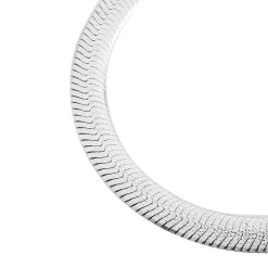 Italian Rhodium Over Sterling Silver Herringbone Bracelet With Extender (7.25 In) 10 Grams -Jewelry store 7576066 2