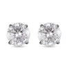 Moissanite Solitaire Stud Earrings In Rhodium Over Sterling Silver 1.90 Ctw 2 Moissanite Solitaire Stud Earrings In Rhodium Over Sterling Silver 1.90 Ctw -Jewelry store 7576255