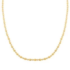 Italian 14K YG And WG Over Sterling Silver Saturno Necklace 20 Inches 13.50 Grams
