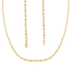 Italian 14K YG And WG Over Sterling Silver Saturno Necklace 20 Inches 13.50 Grams 9 Italian 14K YG And WG Over Sterling Silver Saturno Necklace 20 Inches 13.50 Grams -Jewelry store 7576403 3