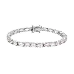 Brazilian Petalite Tennis Bracelet In Platinum Over Sterling Silver (6.50 In) 8.90 Ctw