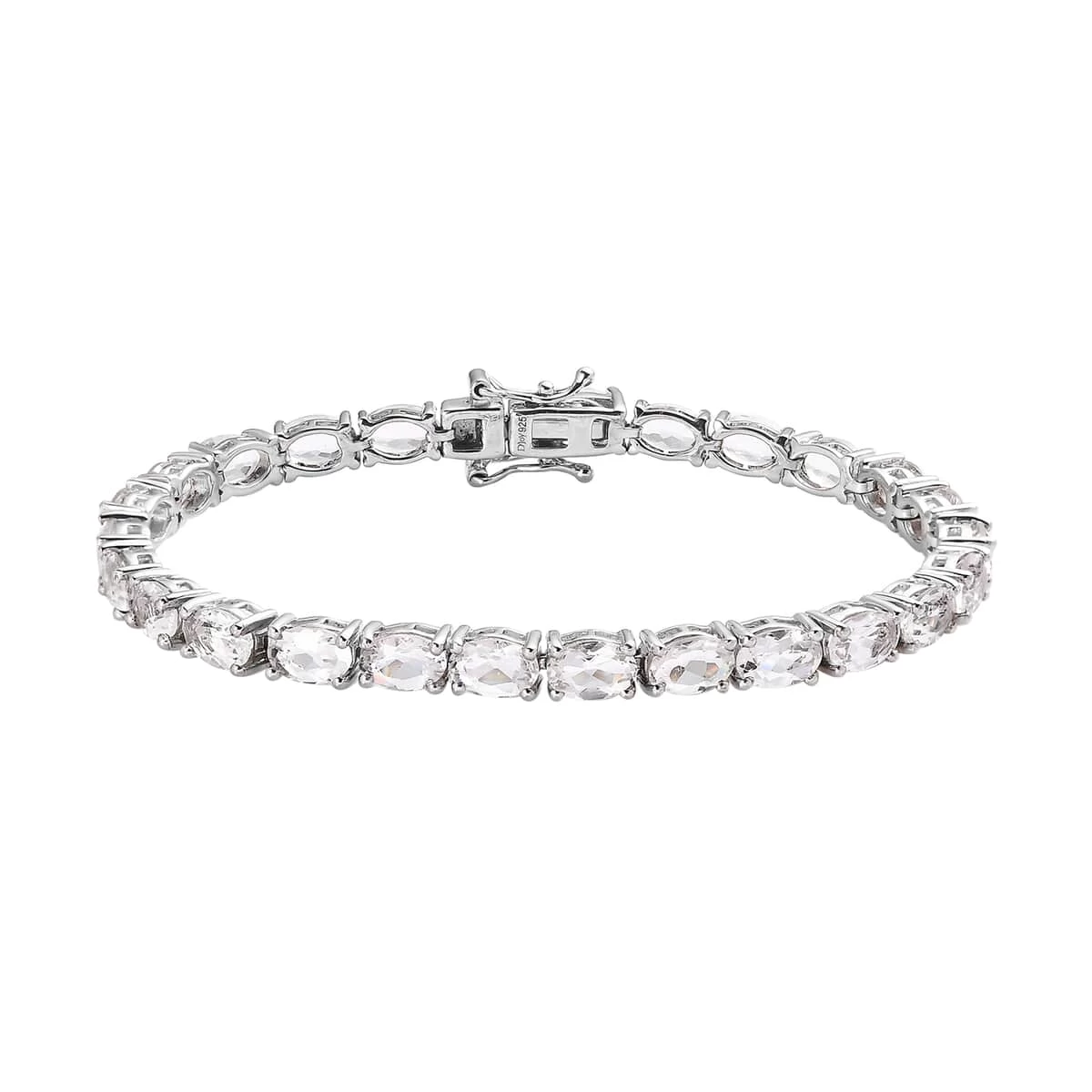 Brazilian Petalite Tennis Bracelet In Platinum Over Sterling Silver (6.50 In) 8.90 Ctw 3 Brazilian Petalite Tennis Bracelet In Platinum Over Sterling Silver (6.50 In) 8.90 Ctw