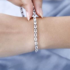 Brazilian Petalite Tennis Bracelet In Platinum Over Sterling Silver (6.50 In) 8.90 Ctw 9 Brazilian Petalite Tennis Bracelet In Platinum Over Sterling Silver (6.50 In) 8.90 Ctw -Jewelry store 7579269 2