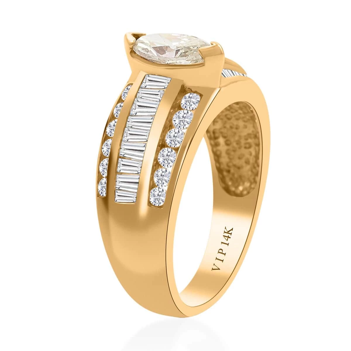 14K Yellow Gold Diamond Ring 5.40 Grams 1.50 Ctw 6 14K Yellow Gold Diamond Ring 5.40 Grams 1.50 Ctw - Image 4