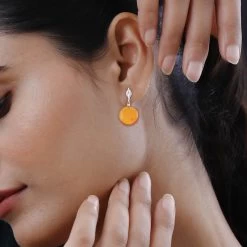 Baltic Amber Earrings In Sterling Silver -Jewelry store 7579697 2