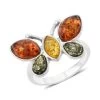 Baltic Amber Butterfly Ring In Sterling Silver -Jewelry store 7580269