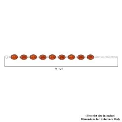 Multi Colored Amber Station Bracelet In Sterling Silver (6.50-8.50In) -Jewelry store 7580278 4