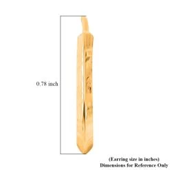 24K Yellow Gold Electroform Oval Hoop Earrings 2 Grams -Jewelry store 7581740 3