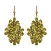 Premium Peridot And Orissa Rhodolite Garnet Lever Back Floral Earrings In Vermeil Yellow Gold Over Sterling Silver 20.60 Ctw -Jewelry store 7582137