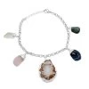 Made In Brazil Crazy Lace Agate And Multi Gemstone Bracelet In Silvertone (8-9In) 70.00 Ctw -Jewelry store 7585901