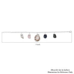 Made In Brazil Crazy Lace Agate And Multi Gemstone Bracelet In Silvertone (8-9In) 70.00 Ctw 11 Made In Brazil Crazy Lace Agate And Multi Gemstone Bracelet In Silvertone (8-9In) 70.00 Ctw -Jewelry store 7585901 4