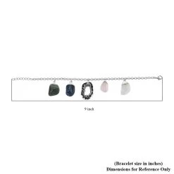 Made In Brazil Druzy Agate And Multi Gemstone Bracelet In Silvertone (8-9In) 68.00 Ctw 11 Made In Brazil Druzy Agate And Multi Gemstone Bracelet In Silvertone (8-9In) 68.00 Ctw -Jewelry store 7585902 4