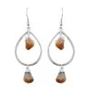 Brazilian Citrine Drop Earrings In Silvertone 42.50 Ctw -Jewelry store 7585914