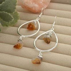 Brazilian Citrine Drop Earrings In Silvertone 42.50 Ctw 8 Brazilian Citrine Drop Earrings In Silvertone 42.50 Ctw -Jewelry store 7585914 1