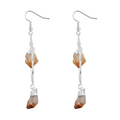 Brazilian Citrine Drop Earrings In Silvertone 42.50 Ctw 10 Brazilian Citrine Drop Earrings In Silvertone 42.50 Ctw -Jewelry store 7585914 3