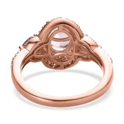 Premium Pink Morganite And Multi Gemstone Cocktail Ring In Vermeil Rose Gold Over Sterling Silver 2.10 Ctw -Jewelry store 7585982 4