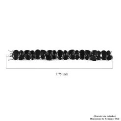 Australian Black Tourmaline Bracelet In Platinum Over Sterling Silver (7.25 In) 144.50 Ctw -Jewelry store 7586089 4