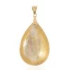 10K Yellow Gold AAAA Golden Lepidolite Drop Pendant 29.75 Ctw