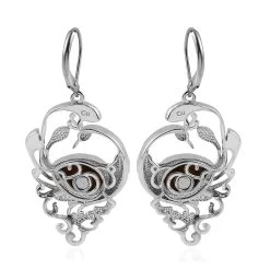 South African Tiger's Eye Peacock Earrings In Platinum Over Copper With Magnet And Stainless Steel 8.20 Ctw 12 South African Tiger's Eye Peacock Earrings In Platinum Over Copper With Magnet And Stainless Steel 8.20 Ctw -Jewelry store 7587425 4