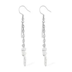 Crystal Point Moon Earrings In Silvertone 11.00 Ctw 10 Crystal Point Moon Earrings In Silvertone 11.00 Ctw -Jewelry store 7588300 3