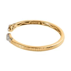Moissanite Snake Cuff Bangle In Vermeil Yellow Gold Over Sterling Silver (6.50 In) 0.45 Ctw 11 Moissanite Snake Cuff Bangle In Vermeil Yellow Gold Over Sterling Silver (6.50 In) 0.45 Ctw -Jewelry store 7588377 3