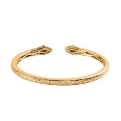 Moissanite Snake Cuff Bangle In Vermeil Yellow Gold Over Sterling Silver (6.50 In) 0.45 Ctw 12 Moissanite Snake Cuff Bangle In Vermeil Yellow Gold Over Sterling Silver (6.50 In) 0.45 Ctw -Jewelry store 7588377 4