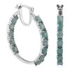 Grandidierite Inside Out Hoop Earrings In Platinum Over Sterling Silver 4.75 Ctw 1 Grandidierite Inside Out Hoop Earrings In Platinum Over Sterling Silver 4.75 Ctw -Jewelry store 7590666
