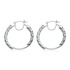 Grandidierite Inside Out Hoop Earrings In Platinum Over Sterling Silver 4.75 Ctw -Jewelry store 7590666 3