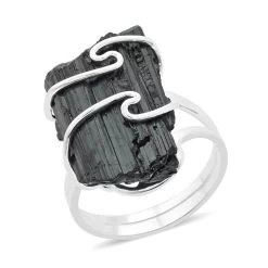Made In Brazil Tourmaline Ring In Silvertone 38.00 Ctw