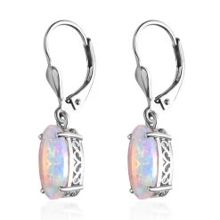 15 Oct TLV AAA Ethiopian Welo Opal Lever Back Earrings In Platinum Over Sterling Silver 2.65 Ctw -Jewelry store 7591459 4