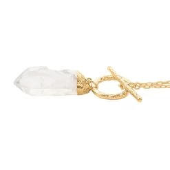 Crystal Point Pendant Necklace 35 Inches In Goldtone -Jewelry store 7591511 3