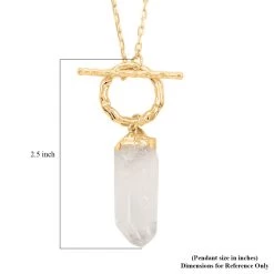Crystal Point Pendant Necklace 35 Inches In Goldtone -Jewelry store 7591511 5