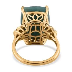 Premium Grandidierite And Diamond Ring In Vermeil Yellow Gold Over Sterling Silver 12.50 Ctw -Jewelry store 7591675 4