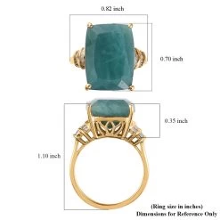 Premium Grandidierite And Diamond Ring In Vermeil Yellow Gold Over Sterling Silver 12.50 Ctw -Jewelry store 7591675 5