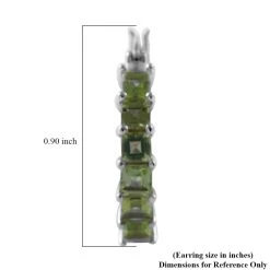 Premium Peridot Hoop Earrings In Platinum Over Sterling Silver 2.15 Ctw -Jewelry store 7591848 3