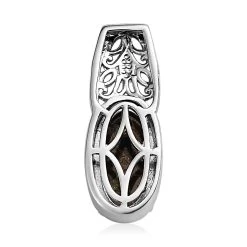 Karis Matrix Silver Shungite Solitaire Pendant In Platinum Bond 2.25 Ctw -Jewelry store 7594220 4