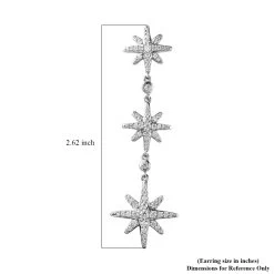 Moissanite Starburst Drop Statement Earrings In Platinum Over Sterling Silver 1.80 Ctw 13 Moissanite Starburst Drop Statement Earrings In Platinum Over Sterling Silver 1.80 Ctw -Jewelry store 7594744 5