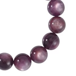 Brazilian Wine Lepidolite 13-14mm Beaded Stretch Bracelet 262.00 Ctw -Jewelry store 7594901 3