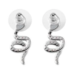 Sky Blue Topaz And Multi Sapphire Snake Earrings In Rhodium Over Sterling Silver 1.60 Ctw -Jewelry store 7595200 3