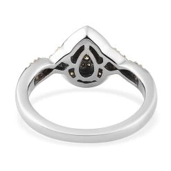 Natural Yellow Diamond I3 Infinity Shank Ring In Platinum Over Sterling Silver 0.25 -Jewelry store 7595342 4