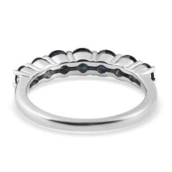 Premium Monte Belo Indicolite 7 Stone Ring In Platinum Over Sterling Silver 0.85 Ctw -Jewelry store 7596172 4