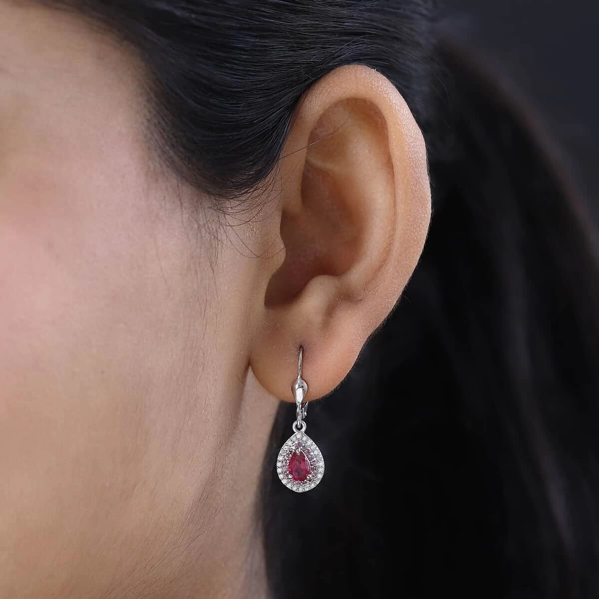Ouro Fino Rubellite, Multi Gemstone Lever Back Earrings In Vermeil RG And Platinum Over Sterling Silver 1.20 Ctw 5 Ouro Fino Rubellite, Multi Gemstone Lever Back Earrings In Vermeil RG And Platinum Over Sterling Silver 1.20 Ctw - Image 3