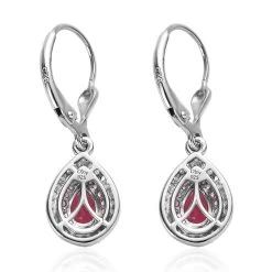 Ouro Fino Rubellite, Multi Gemstone Lever Back Earrings In Vermeil RG And Platinum Over Sterling Silver 1.20 Ctw 10 Ouro Fino Rubellite, Multi Gemstone Lever Back Earrings In Vermeil RG And Platinum Over Sterling Silver 1.20 Ctw -Jewelry store 7599772 3
